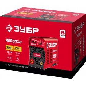 Инверторный сварочный аппарат Зубр 220 А Red Machine, СА-220