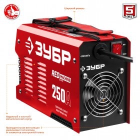 Инверторный сварочный аппарат Зубр 250 А Red Machine, СА-250