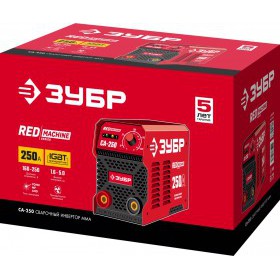 Инверторный сварочный аппарат Зубр 250 А Red Machine, СА-250