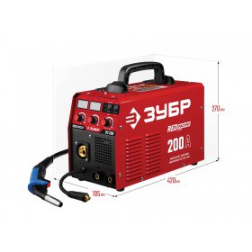 Инверторный сварочный полуавтомат Зубр 200 А Red Machine, ПС-200