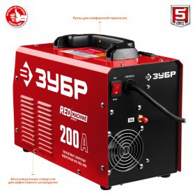 Инверторный сварочный полуавтомат Зубр 200 А Red Machine, ПС-200