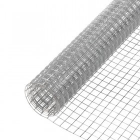 Сетка сварная оцинкованная ячейка 10х10 мм D0,6 мм 1х15 м, рул
