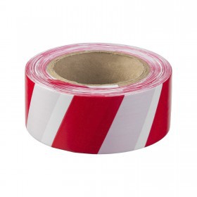Сигнальная лента SDM бело-красная, 50 мм, 150 м, шт