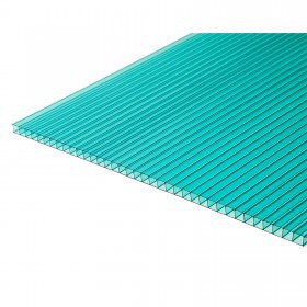 Поликарбонат сотовый Unipol 0,48 кг/м2 бирюза 6000х2100х4 мм, шт