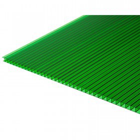 Поликарбонат сотовый Unipol 0,48 кг/м2 зеленый 6000х2100х4 мм, шт