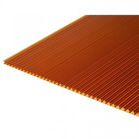 Поликарбонат сотовый Unipol 0,48 кг/м2 терракот 6000х2100х4 мм, шт