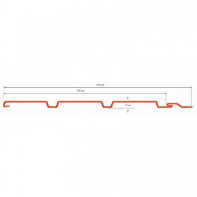 Софит ТехноНиколь Оптима без перфорации Бруния 3 м, 10 шт/упак