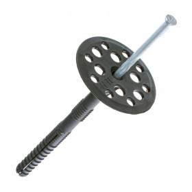 Дюбель для теплоизоляции Стройбат с металлическим гвоздем 10х180 мм, 50 шт/упак