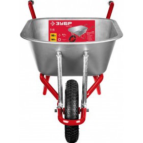 Тачка садово-строительная одноколесная Зубр Т-11, грузоподъемность 160 кг, объем 90 л, шт