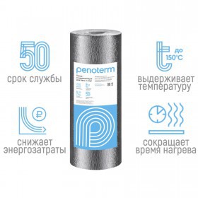 Отражающая изоляция Пенотерм НПП ЛФ для бань и саун 3 мм 1,2х25 м, 30 м2/рул