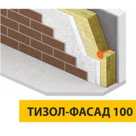 Минеральная вата Тизол Фасад 100 кг/м3 1000х600х50 мм, 6 шт/упак