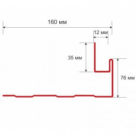Околооконная планка ТехноНиколь Оптима Каштан 3 м, 12 шт/упак