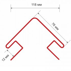 Угол наружный ТехноНиколь Оптима 75 Акация 3 м, 12 шт/упак