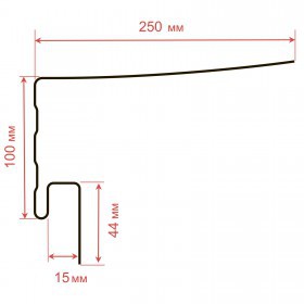 Околооконная планка ТехноНиколь Фактур Орех 3 м, 12 шт/упак