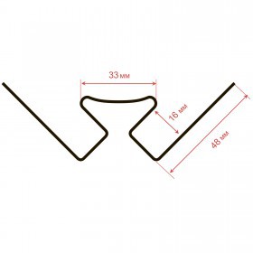 Угол внутренний ТехноНиколь Фактур Береза 3 м, 10 шт/упак