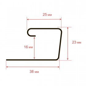 Профиль J ТехноНиколь Фактур Кедр 3 м, 20 шт/упак