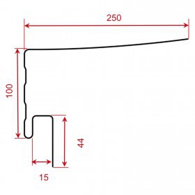 Околооконная планка ТехноНиколь Формлайт Кирпич бежевый 3 м, 12 шт/упак