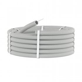 Труба гофрированная ПВХ D16 мм с протяжкой, 25 м/упак