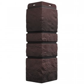 Угол внешний для фасадной панели Docke Burg под камень темный, шт