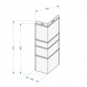 Угол внешний для фасадной панели Docke Burg под камень цвет шерсти, шт