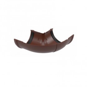 Угол желоба регулируемый 90-150 градусов ТехноНиколь/Verat 125/82 мм Ral 8017 коричневый, 16 шт/упак