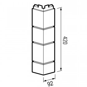 Угол наружный ТехноНиколь Оптима Песчаник темно-коричневый шт