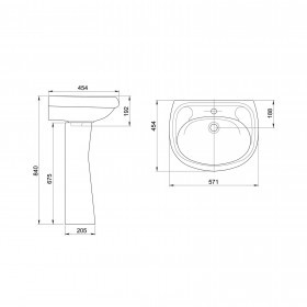Раковина Santeri Воротынский, без пьедестала, шт