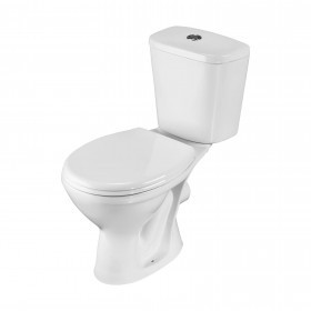 Унитаз-компакт Santeri Pro белый, с арматурой и сиденьем, горизонтальный выпуск, шт