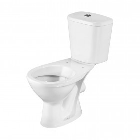Унитаз-компакт Santeri Pro белый, с арматурой и сиденьем, горизонтальный выпуск, шт