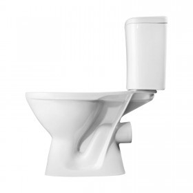 Унитаз-компакт Santeri Pro белый, с арматурой и сиденьем, горизонтальный выпуск, шт