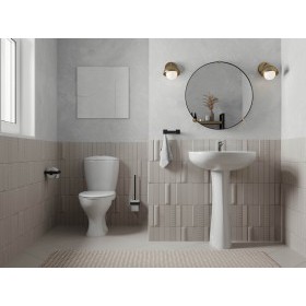 Унитаз-компакт Santeri Версия белый, с арматурой и сиденьем, косой выпуск, шт