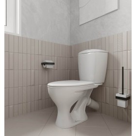 Унитаз-компакт Santeri Версия белый, с арматурой и сиденьем, косой выпуск, шт