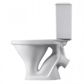 Унитаз-компакт Santeri Вест белый, с арматурой и сиденьем, косой выпуск, шт