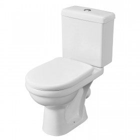 Унитаз-компакт Santeri Визит белый, с арматурой и сиденьем, косой выпуск, шт