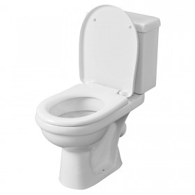 Унитаз-компакт Santeri Визит белый, с арматурой и сиденьем, косой выпуск, шт