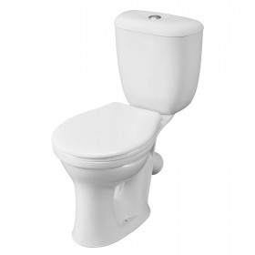 Унитаз-компакт Santeri Виктория белый, с арматурой и сиденьем, косой выпуск, шт