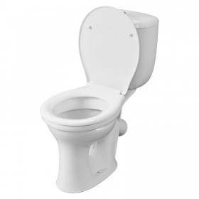 Унитаз-компакт Santeri Виктория белый, с арматурой и сиденьем, косой выпуск, шт