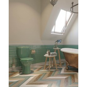 Унитаз-компакт Santeri Виктория белый, с арматурой и сиденьем, косой выпуск, шт