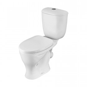 Унитаз-компакт Santeri Воротынский белый, с арматурой и сиденьем, косой выпуск, шт