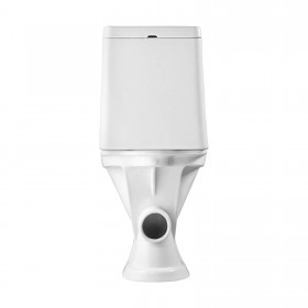 Унитаз-компакт Santeri Грация белый, с двухрежимной арматурой и сиденьем, горизонталный выпуск, шт