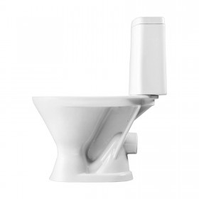 Унитаз-компакт Santeri Грация белый, с двухрежимной арматурой и сиденьем, горизонталный выпуск, шт