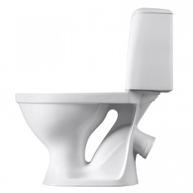 Унитаз-компакт Santeri Соната белый, с арматурой и сиденьем, косой выпуск, шт