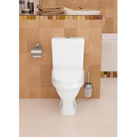 Унитаз-компакт Santeri Форвард белый, с арматурой и сиденьем, косой выпуск, шт