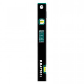 Уровень строительный Kraftool 60 см, 3 ампулы, с зеркальным глазком, шт