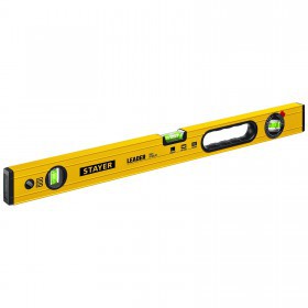 Уровень строительный Stayer Leader усиленный 60 см, 3 ампулы, с поворотным глазком, шт