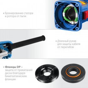 Угловая шлифовальная машина ЗУБР Профессионал 125 мм, 1100 Вт УШМ-П125-1100