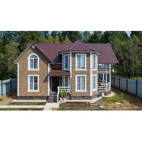 Фасадная плитка ТехноНиколь Hauberk Кирпич Песчаный, 2 м2/упак