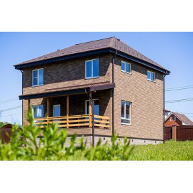 Фасадная плитка ТехноНиколь Hauberk Кирпич Песчаный, 2 м2/упак