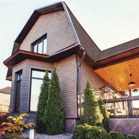 Фасадная плитка ТехноНиколь Hauberk Кирпич Песчаный, 2 м2/упак