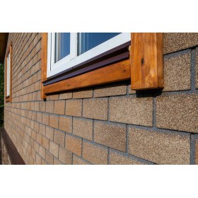 Фасадная плитка ТехноНиколь Hauberk Кирпич Песчаный, 2 м2/упак